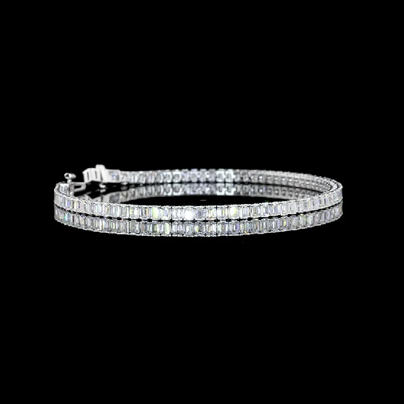 14K White Gold Lab Grown Diamond Tennis Bracelet BC1052