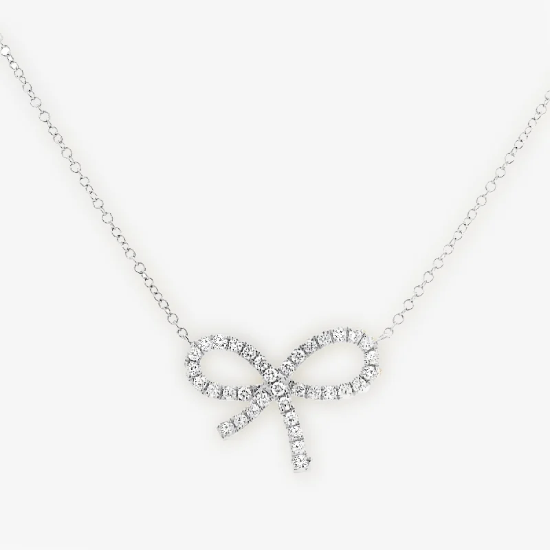 0.30CT Diamond Bow Necklace