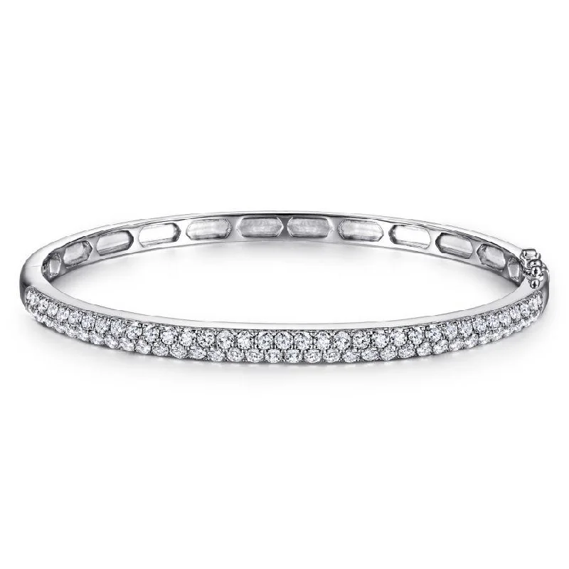 Gabriel & Co. - BG4241-65W45JJ - 14K White Gold Diamond Pavâ€š Bangle