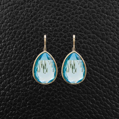 Blue Topaz Dangle Earrings