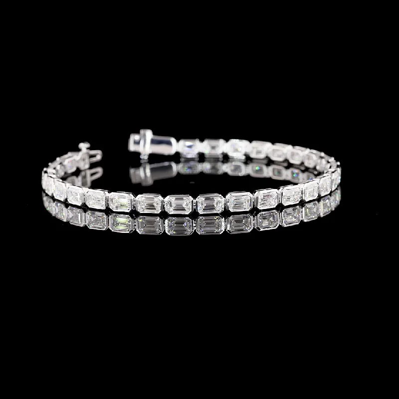 14K White Gold Lab Grown Diamond Tennis Bracelet BC652