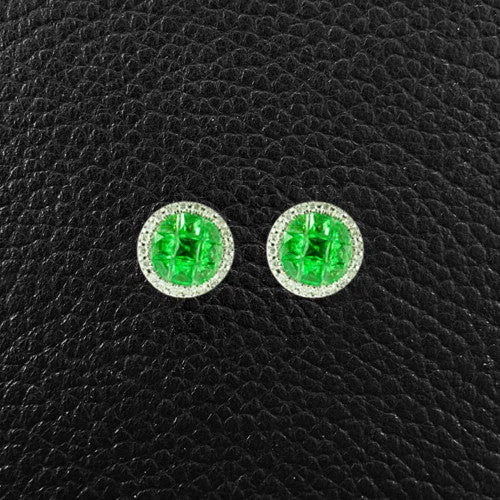 Tsavorite & Diamond Earrings