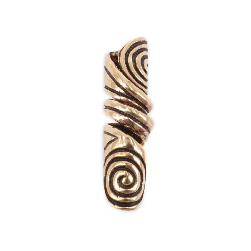 Sun Spiral Beard Ring, Bronze