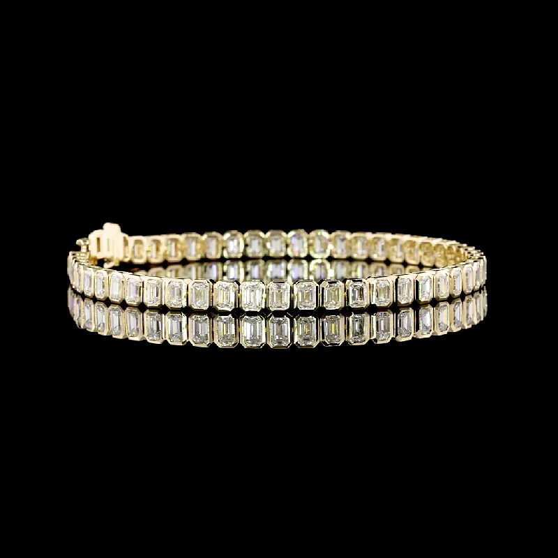 14K Yellow Gold Lab Grown Diamond Tennis Bracelet BC1327