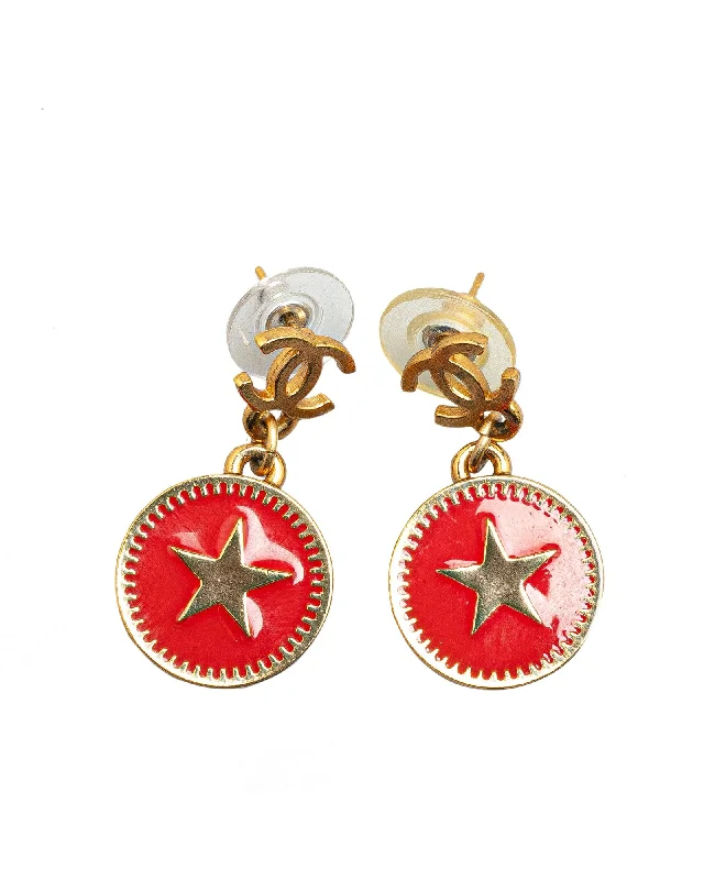 Gold Plated Mini Star Push Back Earrings