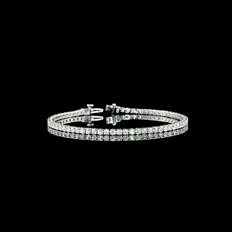 14K White Gold Lab Grown Round Diamond Tennis Bracelet BC1264