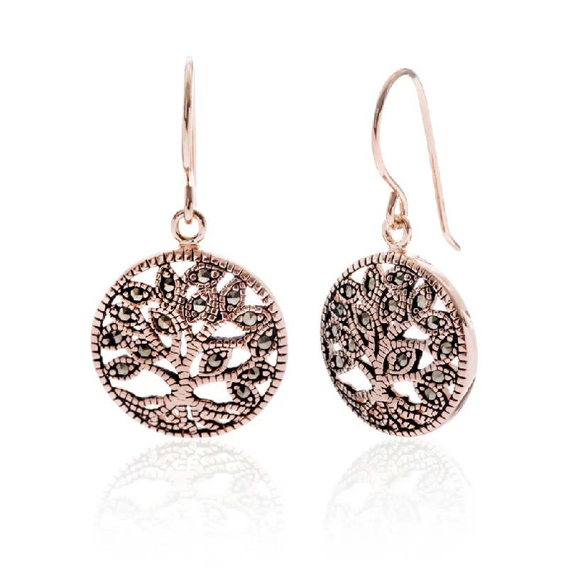 Life Earrings, Rose Gold