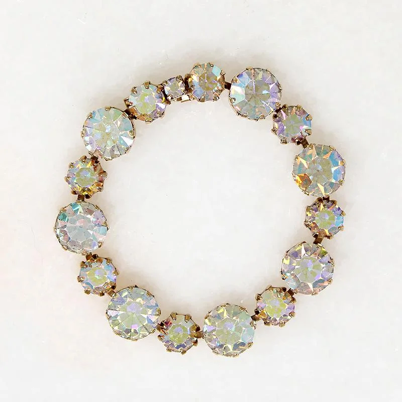 Glamorous Aurora Borealis Rhinestone Bracelet