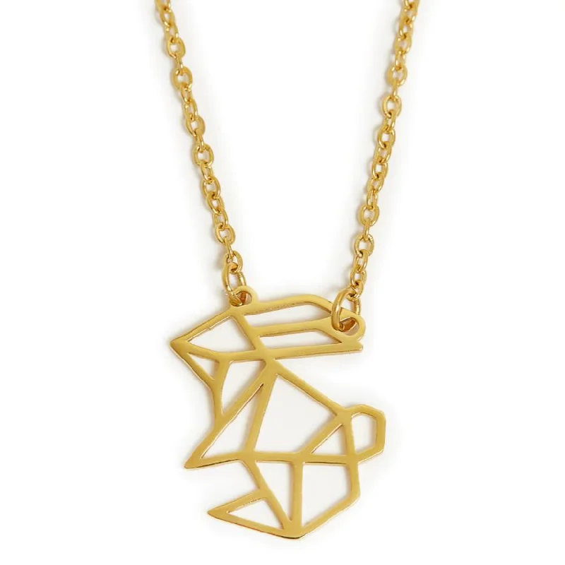 Annie Oak Rabbit Geometric Necklace