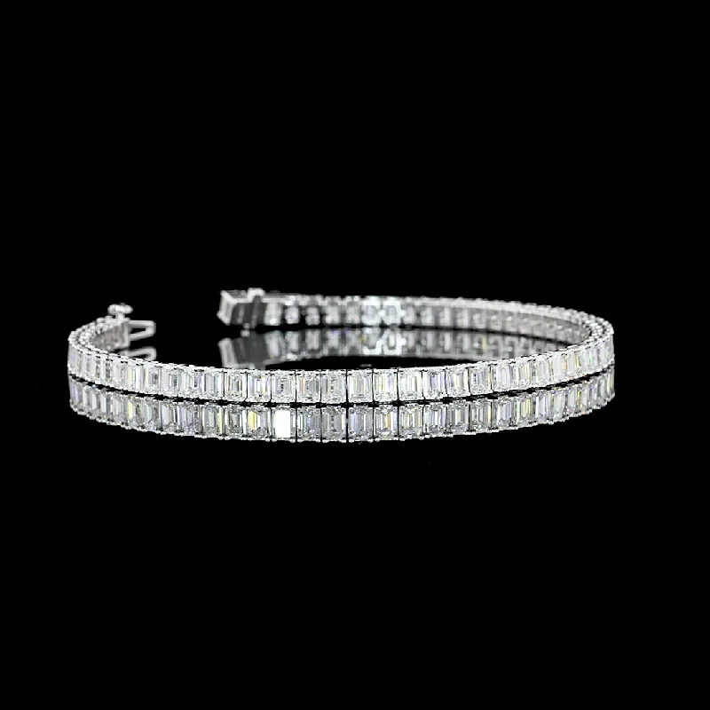 14K White Gold Lab Grown Diamond Tennis Bracelet BC1068