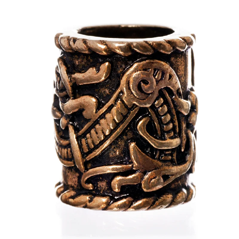 XL Knotwork Beard Ring, Bronze