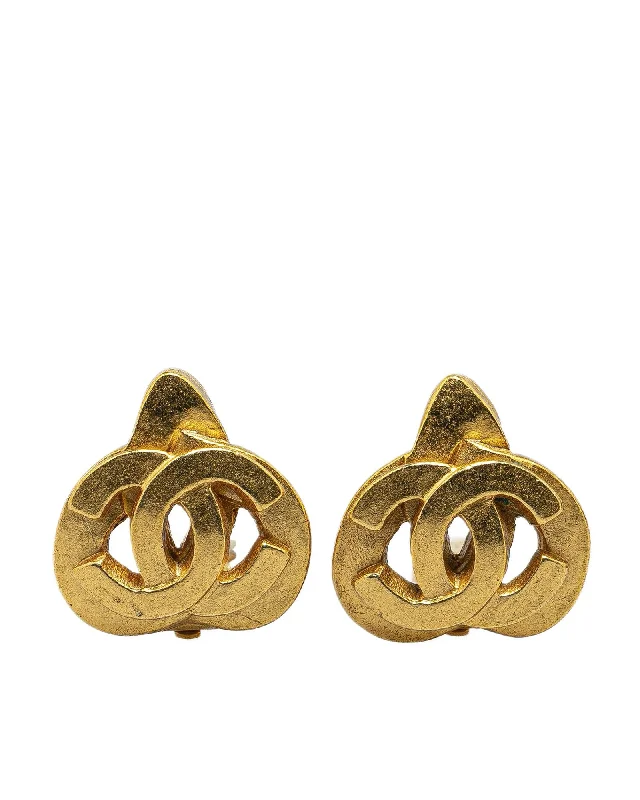 Gold Plated Clip-On Heart Earrings