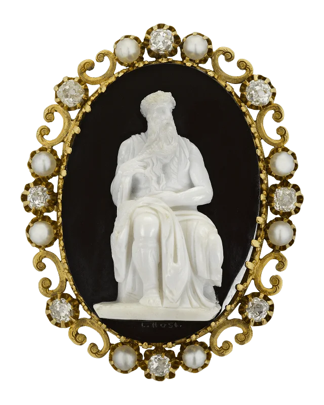 Antique Moses Cameo Brooch