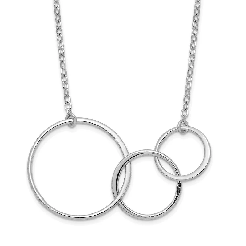 Sterling Silver 3 Intertwined Circles Necklace