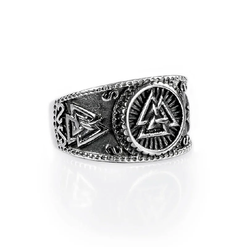 Valknut Ring, Stainless Steel