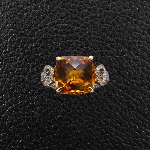 Citrine & Diamond Ring