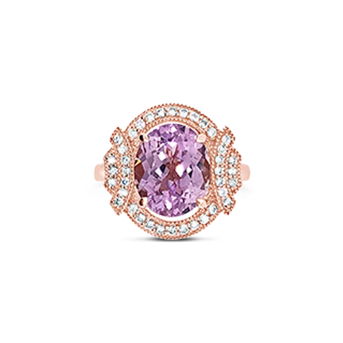 Morganite & Diamond Ring