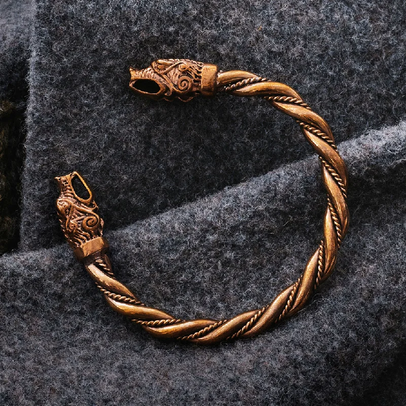 Hati & Sköll Armring, Bronze