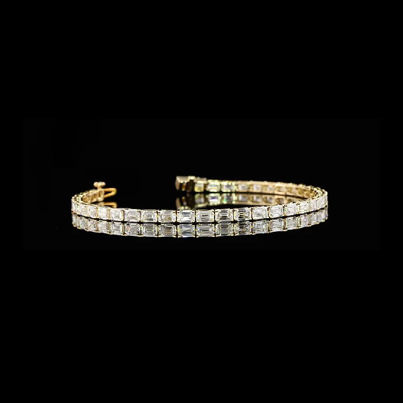 14K Yellow Gold Lab Grown Diamond Tennis Bracelet BC1013