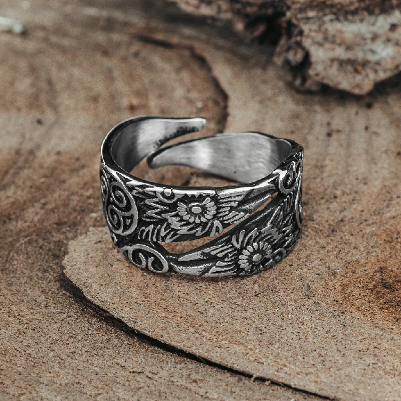 Hugin & Munin Ring, Stainless Steel