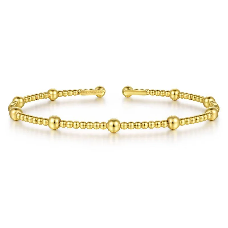 Gabriel & Co. - BG4603-62Y4JJJ - 14K Yellow Gold Bujukan Open Bangle