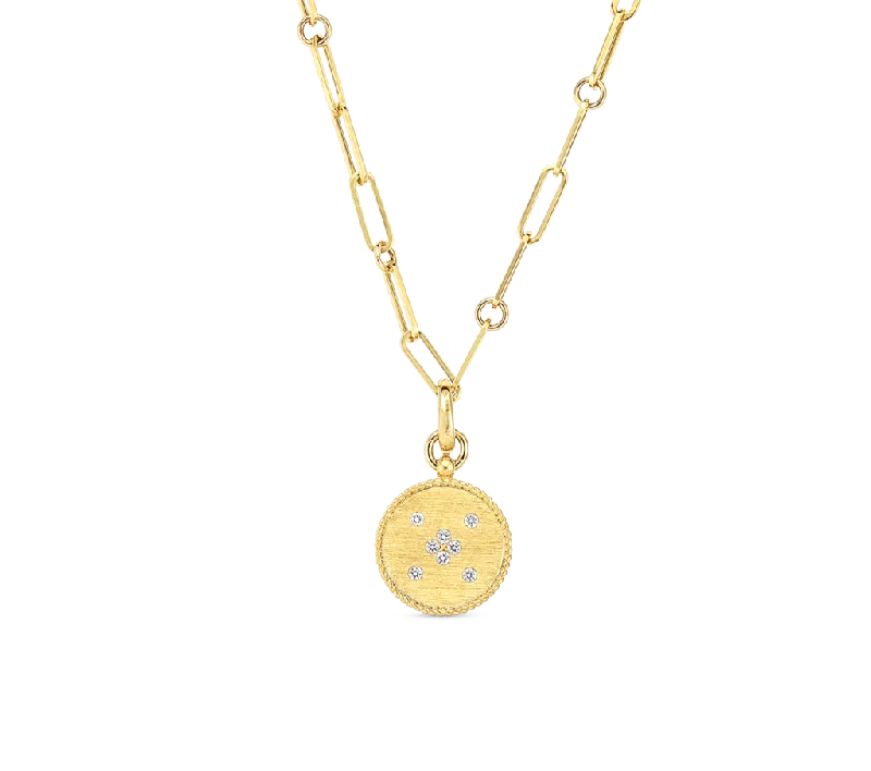 Roberto Coin 18k Yellow Gold Diamond Venetian Princess Necklace - .16cttw