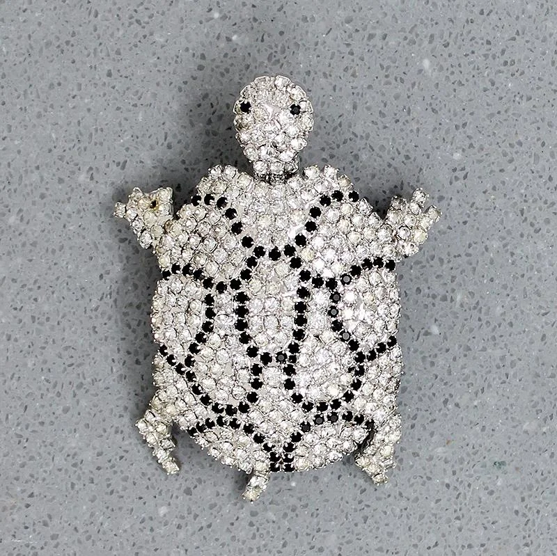 Pauline Trigère's Crystal Paved Turtle Brooch