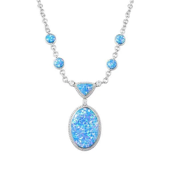 Sterling Silver Opal Poolside Necklace by Alamea