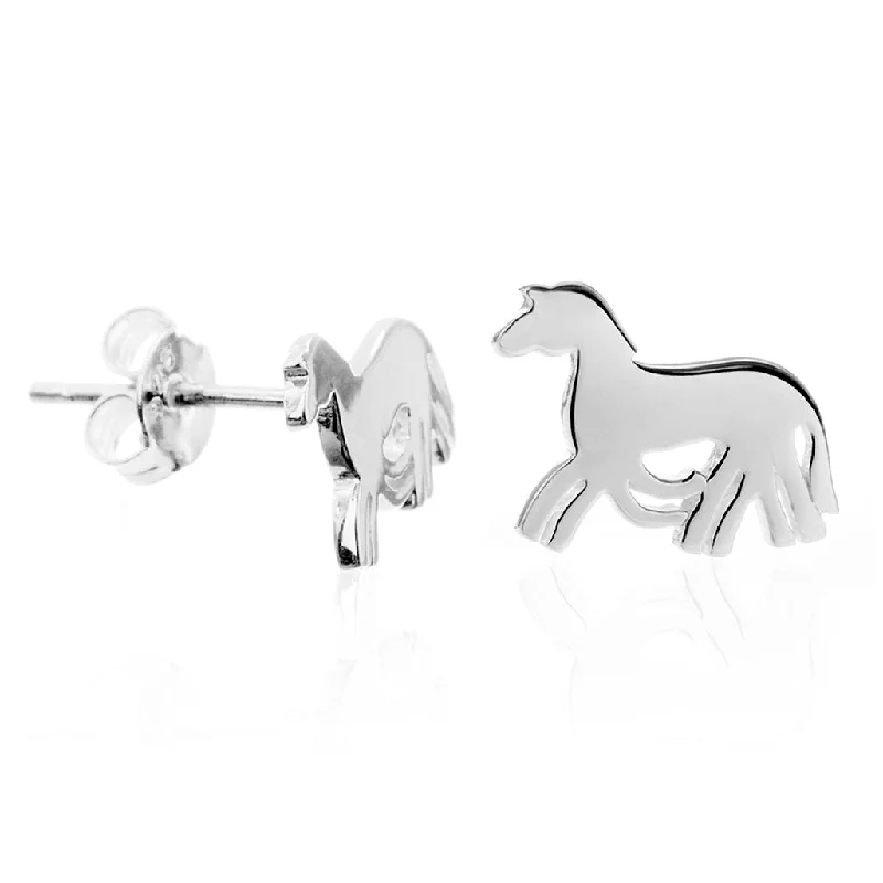 Sleipnir Earrings, Silver