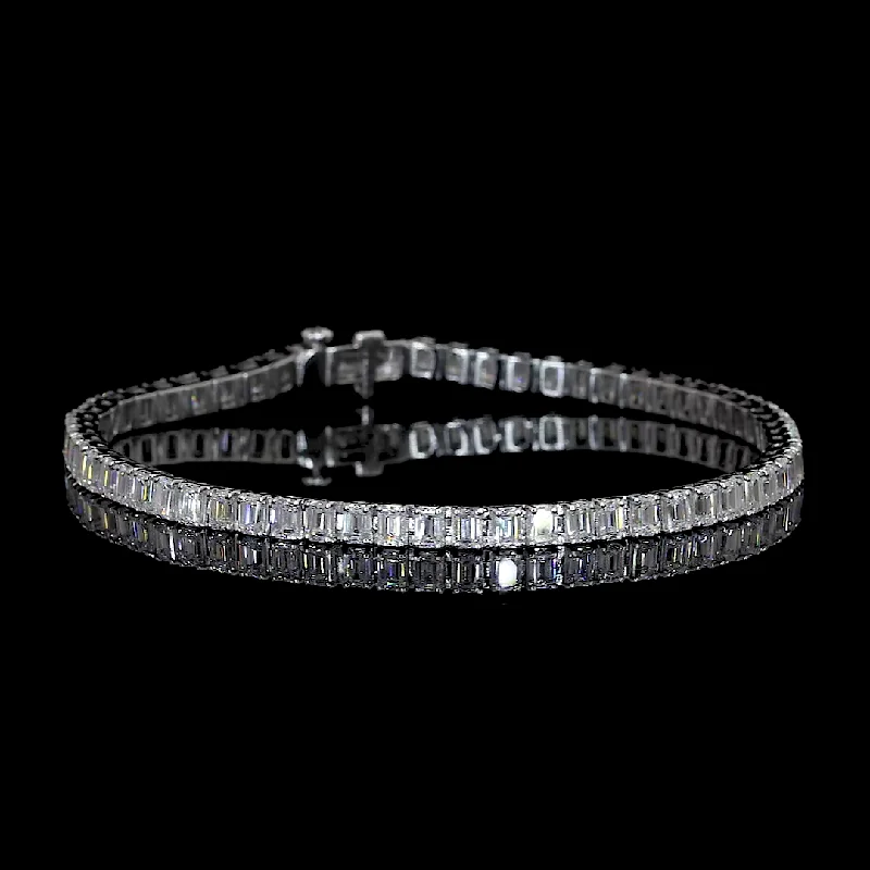 14K White Gold Lab Grown Diamond Tennis Bracelet BC170