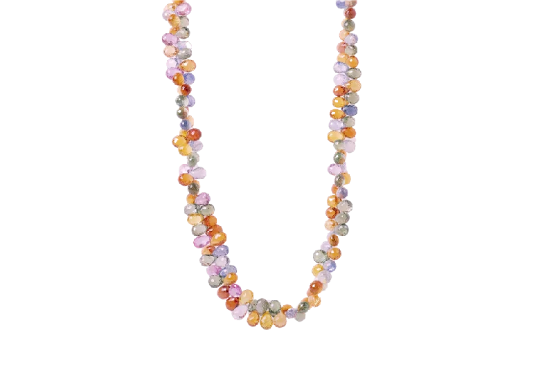 Sapphire Hawaiian Lei Necklace - 177.56cttw