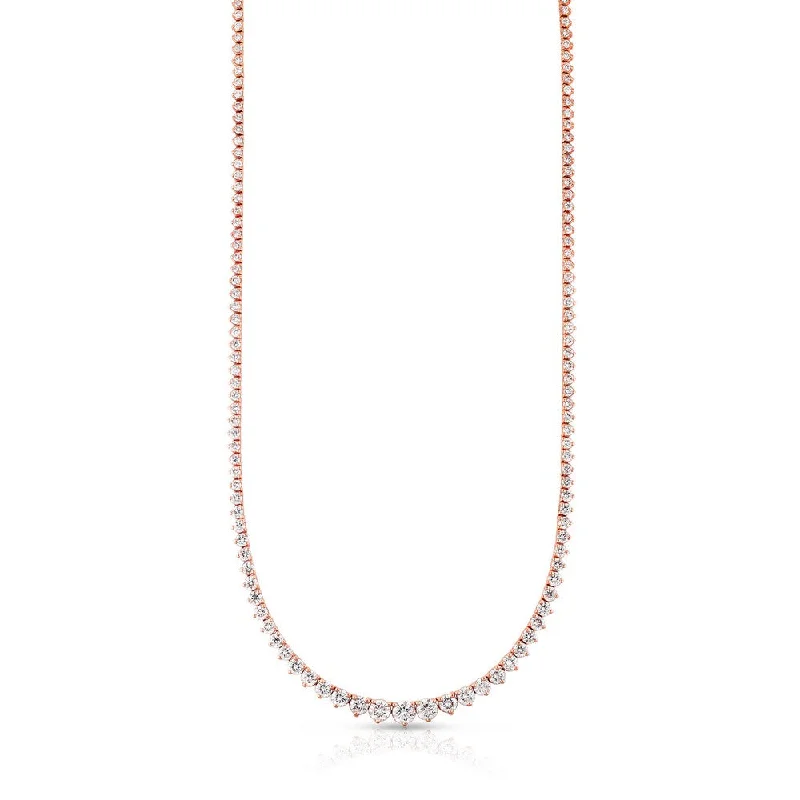 14k Rose Gold Diamond Necklace Z00070417