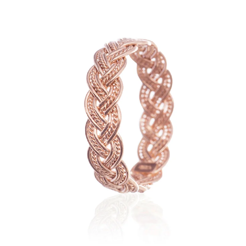 Idun's Weave Ring, Rose Gold