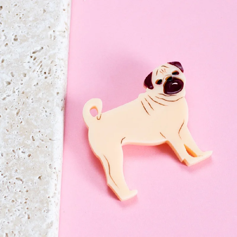 Pug Brooch