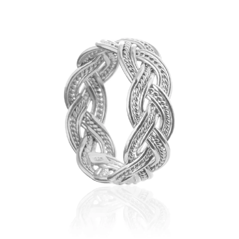 Frigg's Weave Ring, Silver