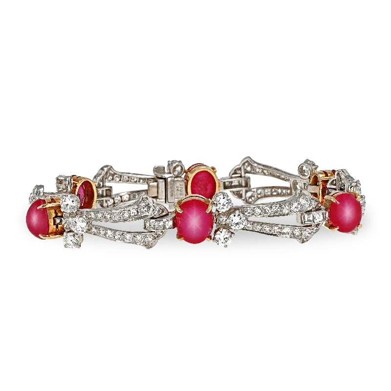 Cartier Art Deco Star Ruby Bracelet, 15.00 Carats