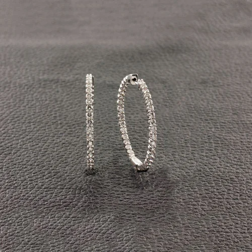 Diamond Hoop Earrings