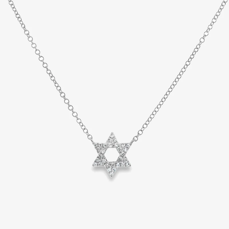 0.10CT Diamond Star of David Necklace