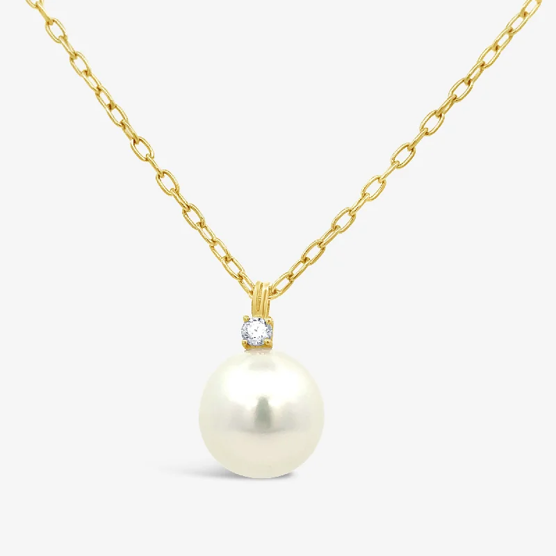 Diamond & South Sea Pearl Necklace