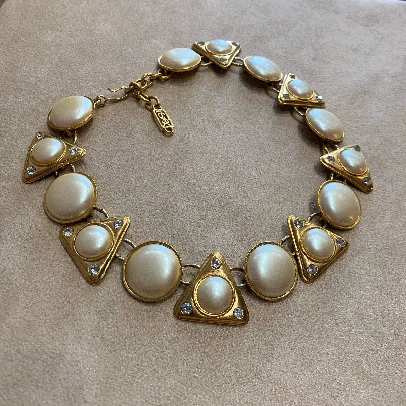 Vintage Yves Saint Laurent Pearl Necklace