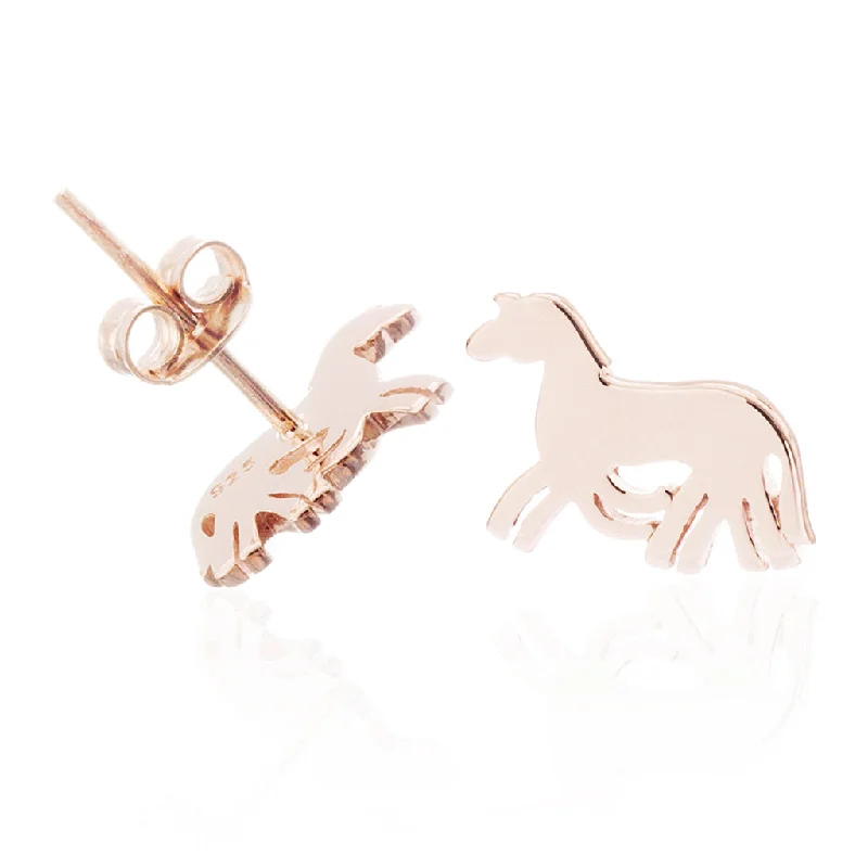 Sleipnir Earrings, Rose Gold