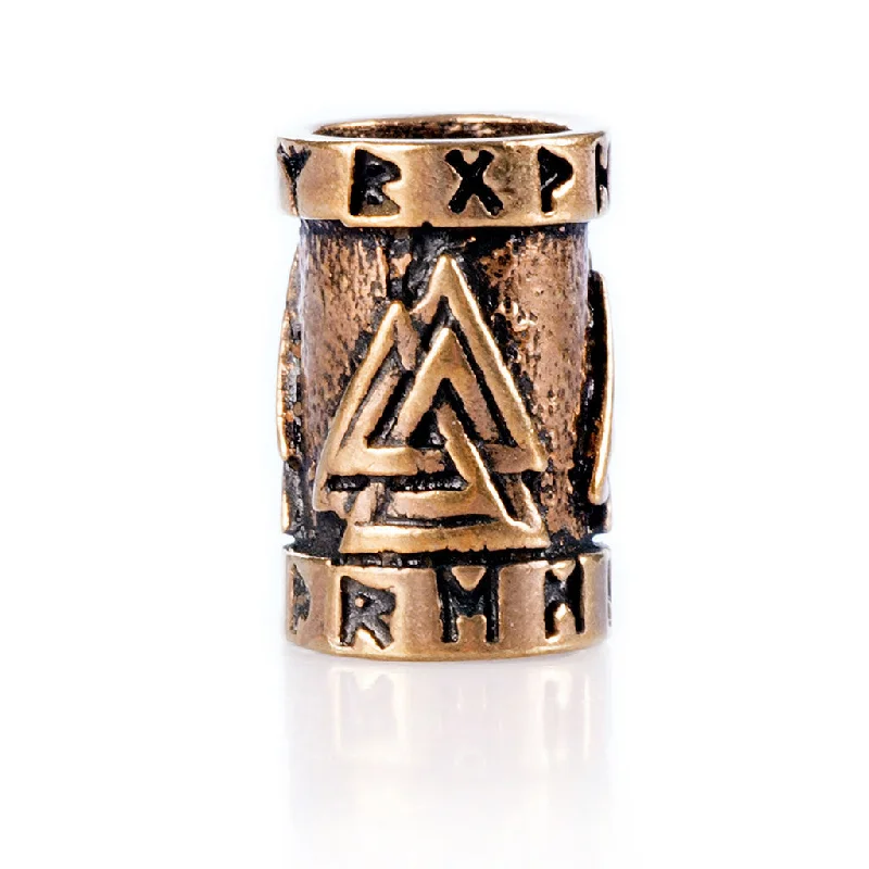 Valknut Beard Ring, Bronze