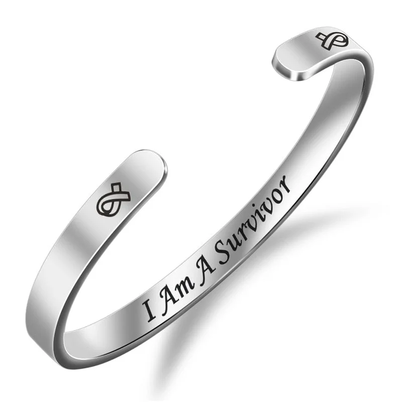 Bracelet Survivor Inspirational Cuff Bangle