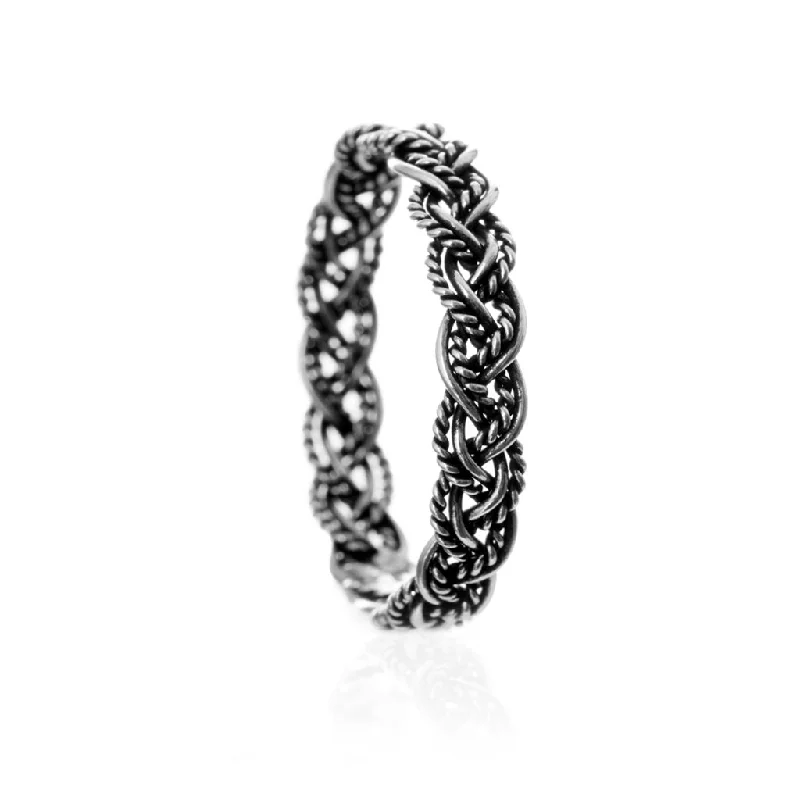 Hel's Weave Ring, Silver