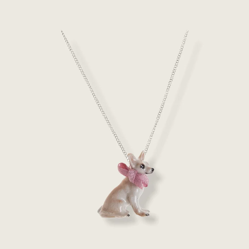 Chihuahua necklace by And Mary in porcelaine