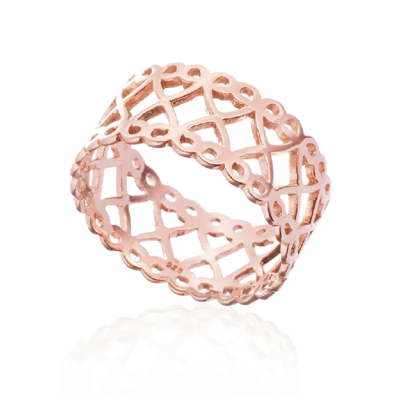 Ran's Net Ring, Rose Gold