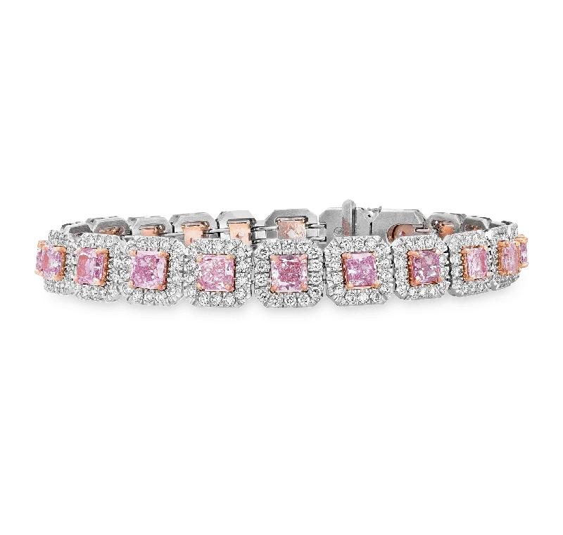 Fancy Pink Diamond Bracelet, 6.47 carats