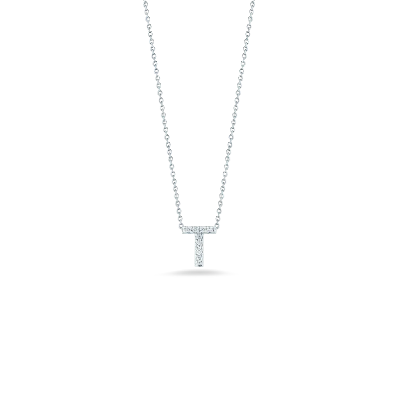 Roberto Coin Love Letter Diamond T Initial Necklace - .06cttw