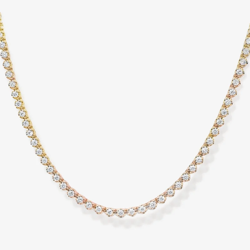 Bead It Halfway 1.45CT Diamond Tennis Necklace