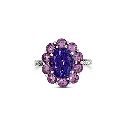 Tanzanite & Pink Sapphire Ring